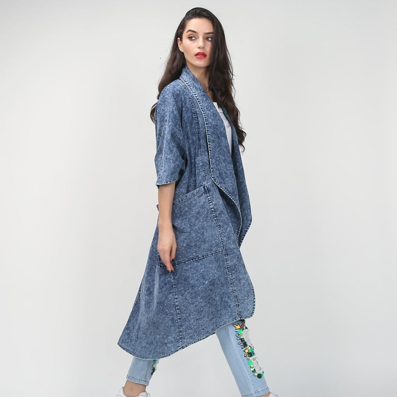 Denim Trench Coat – Diva's Den Fashion