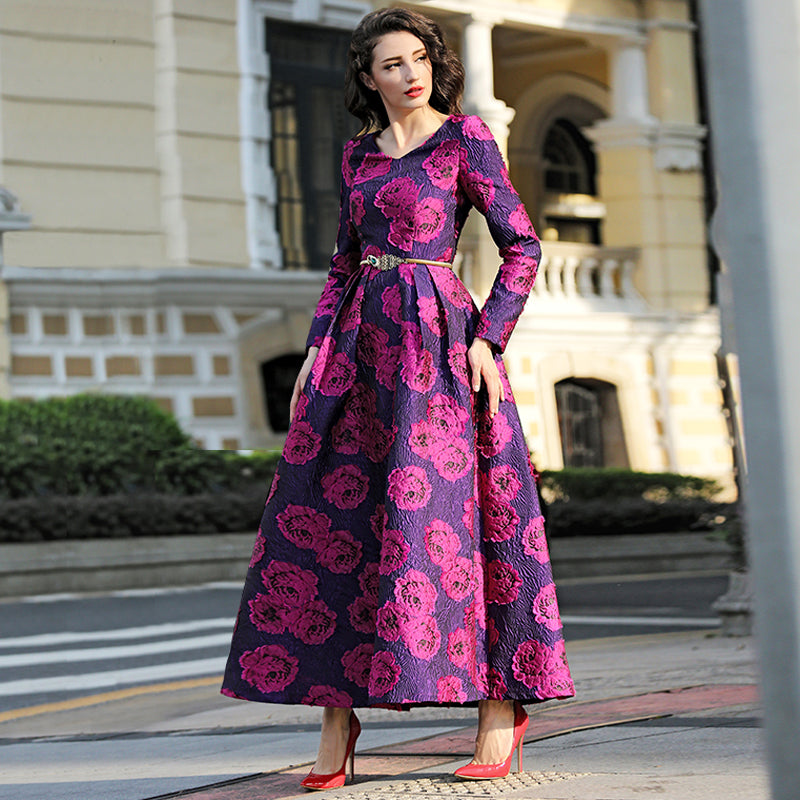 Canter Floral Jacquard Dress - Tulips in Little Rock