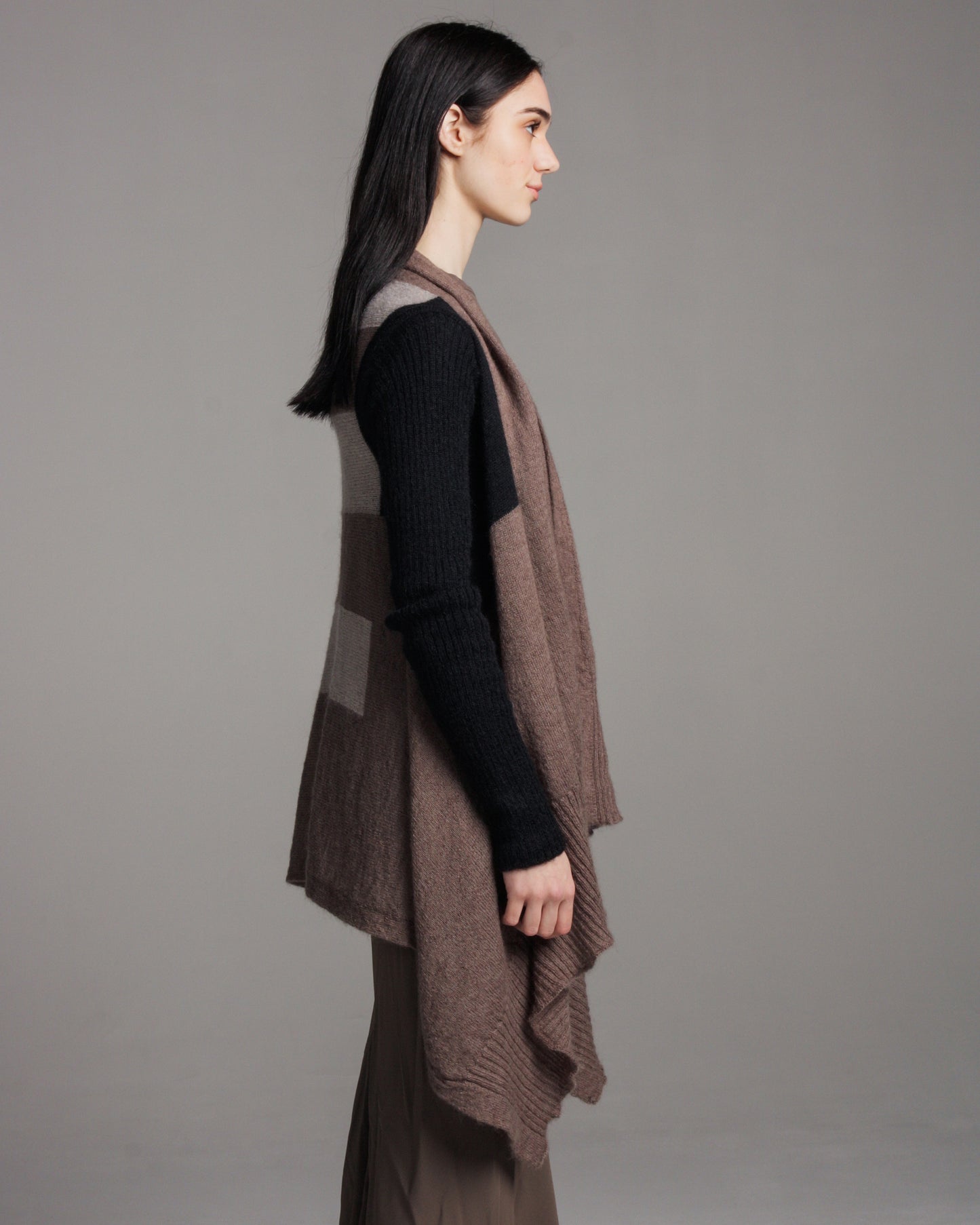 着ると形が綺麗ですRICK OWENS CARDIGAN IN MAGLIA LONG WARP