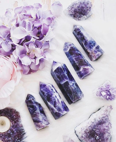 Amethyst calming crystals