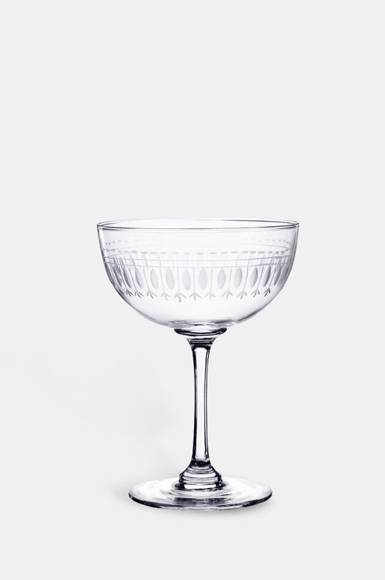 rose crystal cocktail glasses with ovals design – The Vintage List