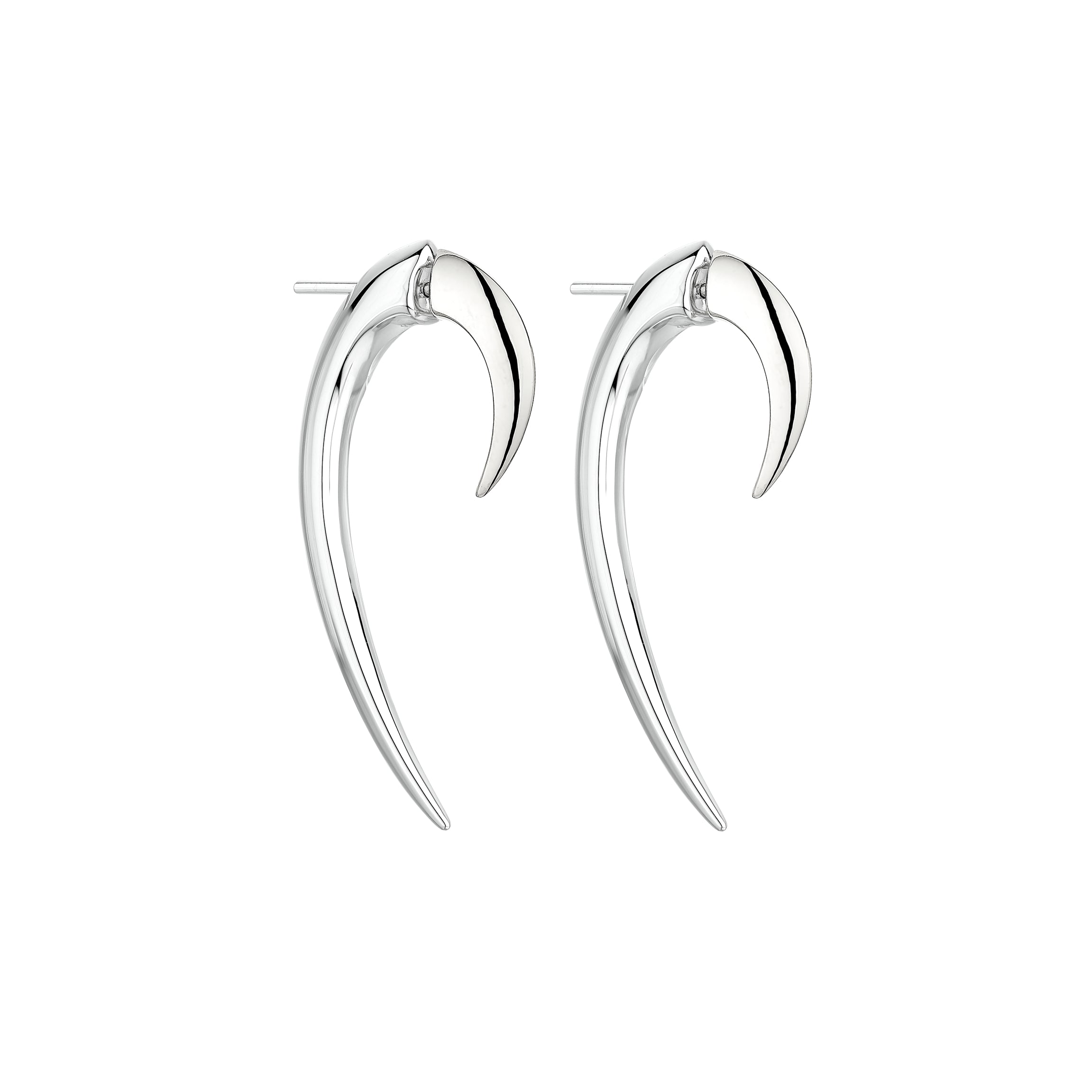 Hook Size 1 Earrings - Silver | One Size