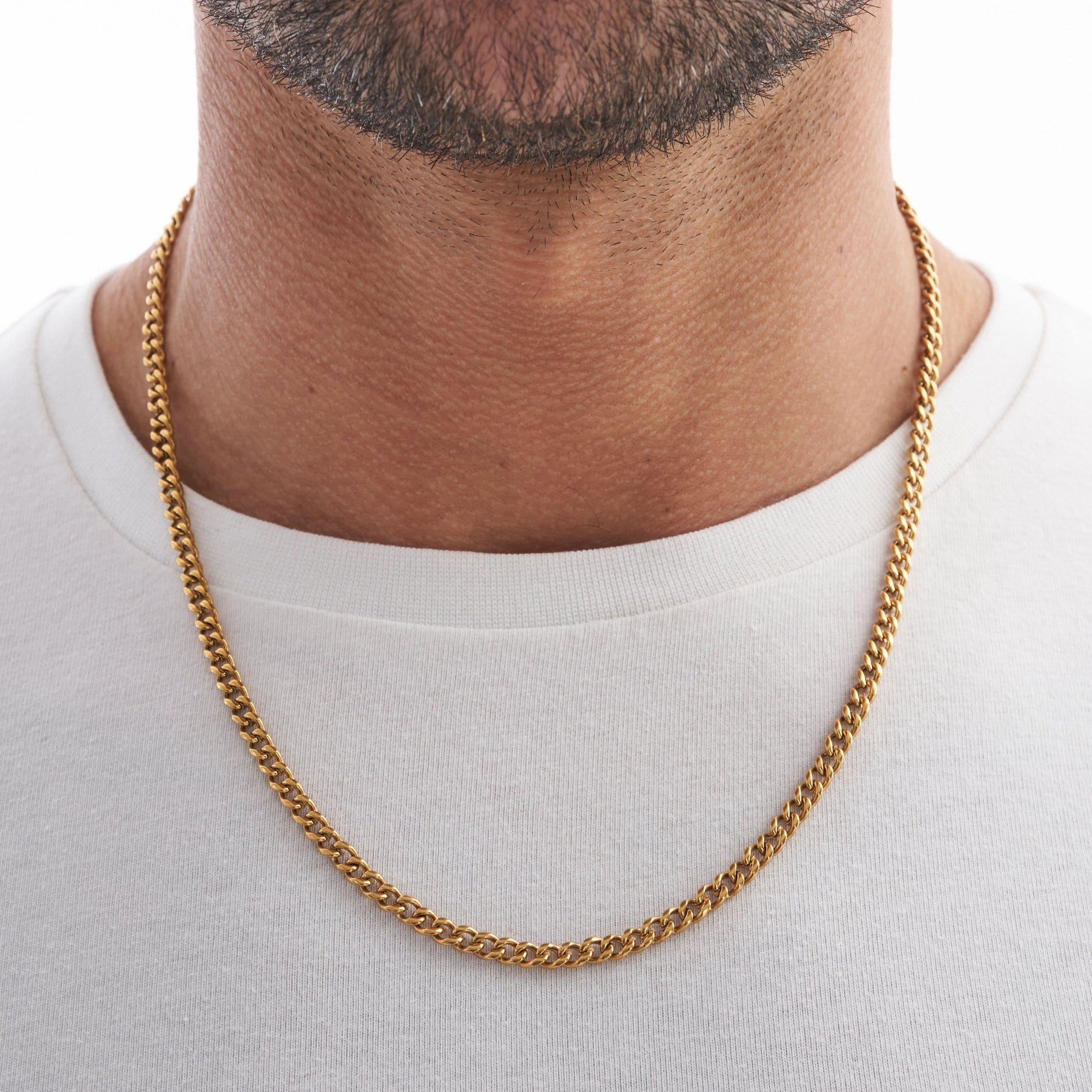 4mm cuban link chain with pendant