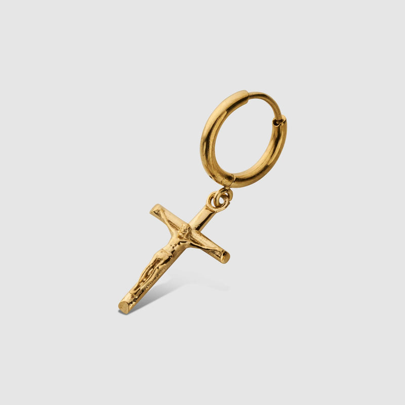 Crucifix Earring (Gold) – CRAFTD London