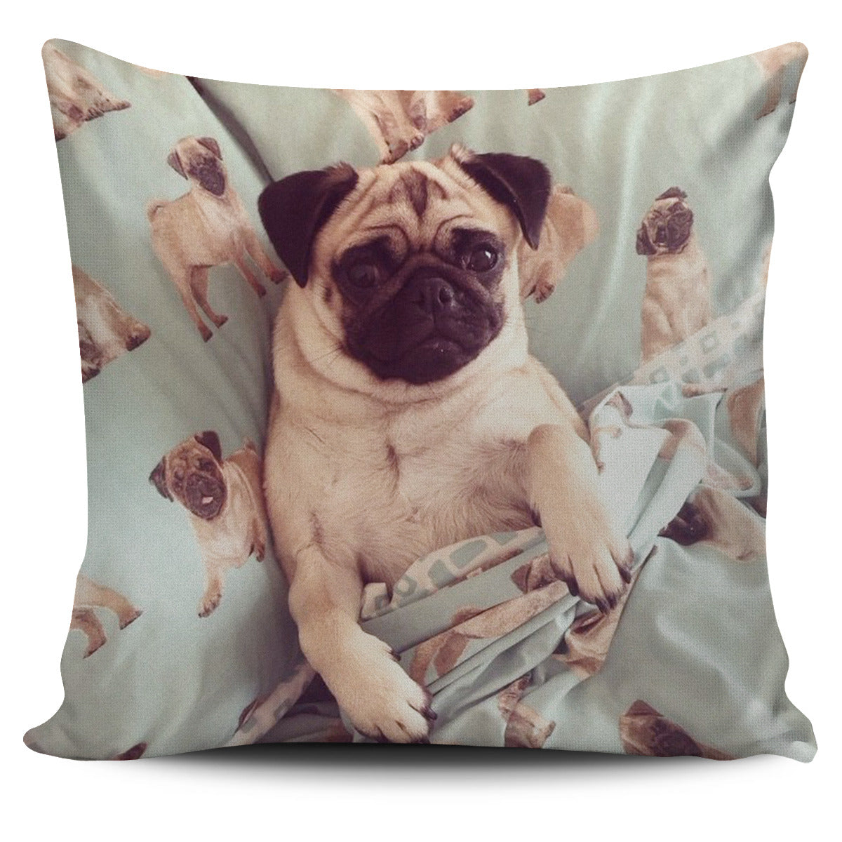 Pug In A Blanket Pillow Cover - pug bestseller - KiwiLou
