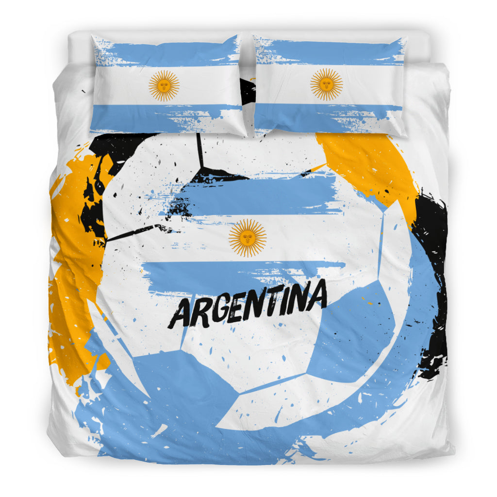 Argentina Soccer Bedding Set Kiwilou