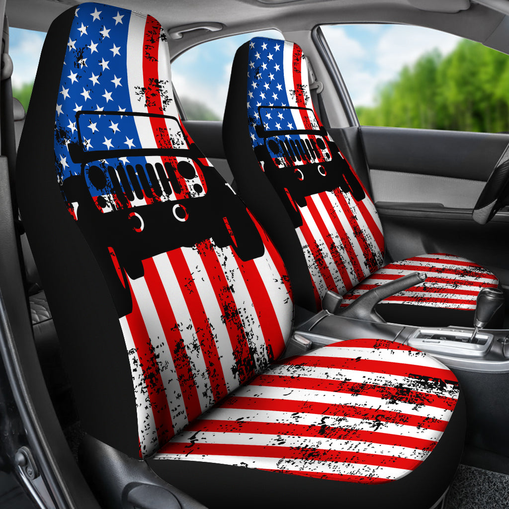 Jeep USA Car Seat Covers (Set of 2) - KiwiLou