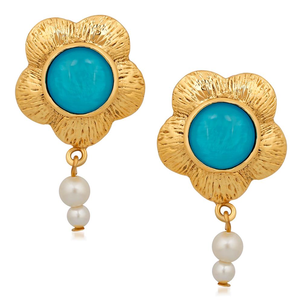 Mahi Gold Plated Designer Bali Earrings for girls and women