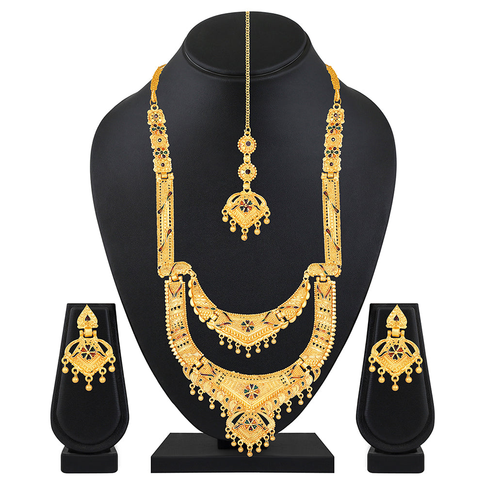 Designer Gold Plated Pendant Set UC-NEW2643 – Urshi Collections
