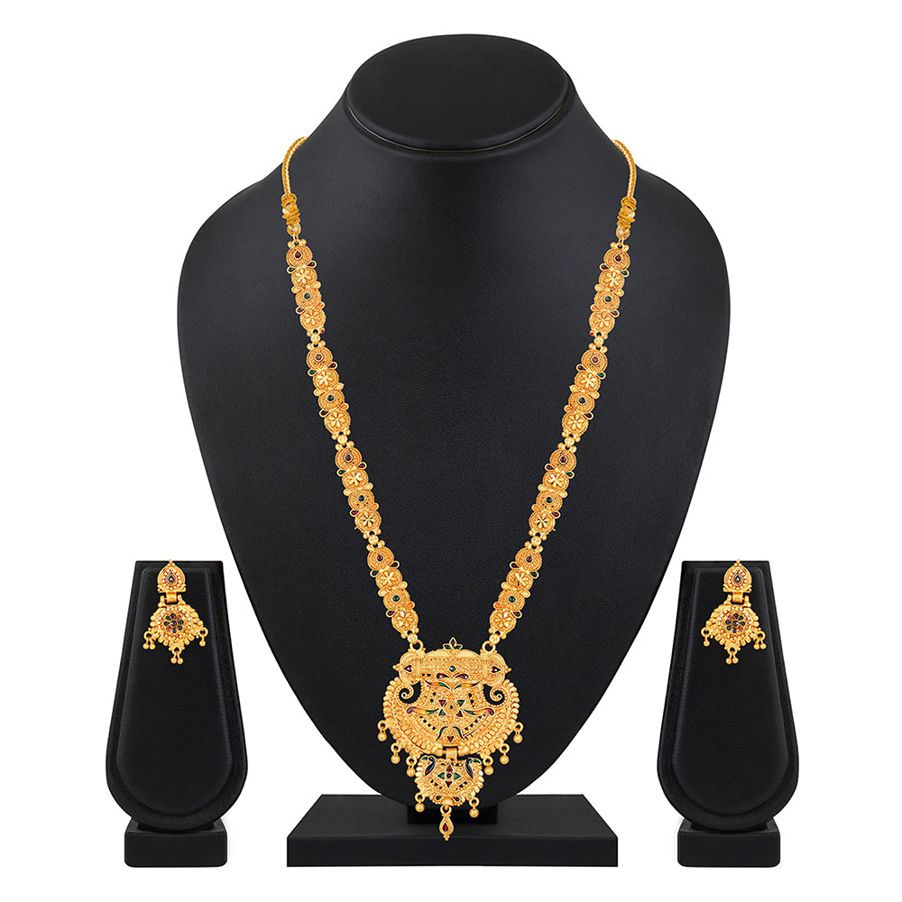 Sukkhi Traditional Gold Plated Long Haram Dual Necklace Set for women -  Sukkhi.com