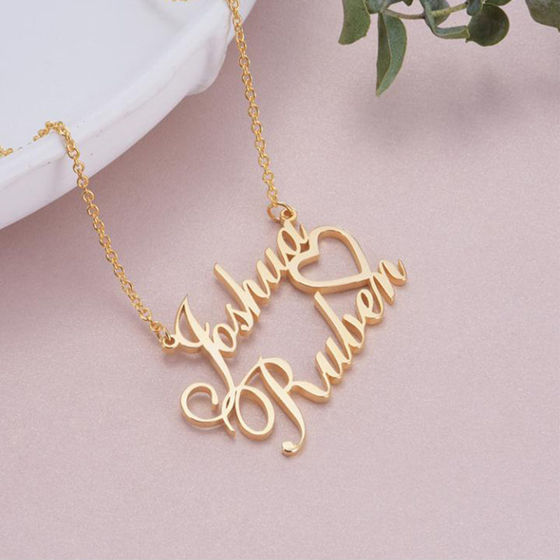 Kriaa Gold Plated Personalized Name Necklace Jewelmaze Com