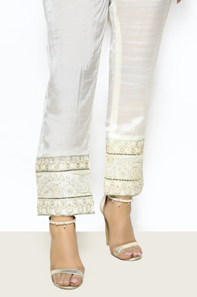 WHITE COTTON TROUSER | JJPST-303-J-GM201601