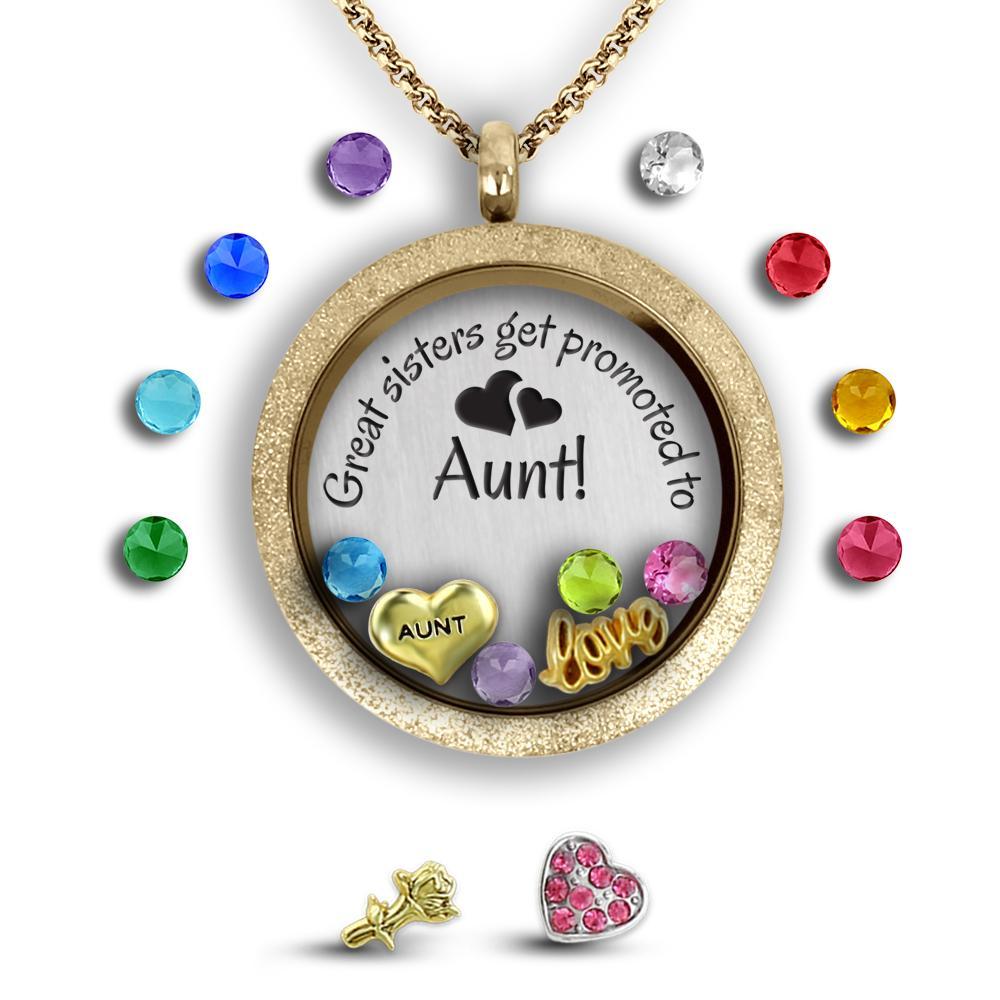 Sister To New Aunt Floating Charm Locket Unique Gifts For Sister Tell Me A Charm