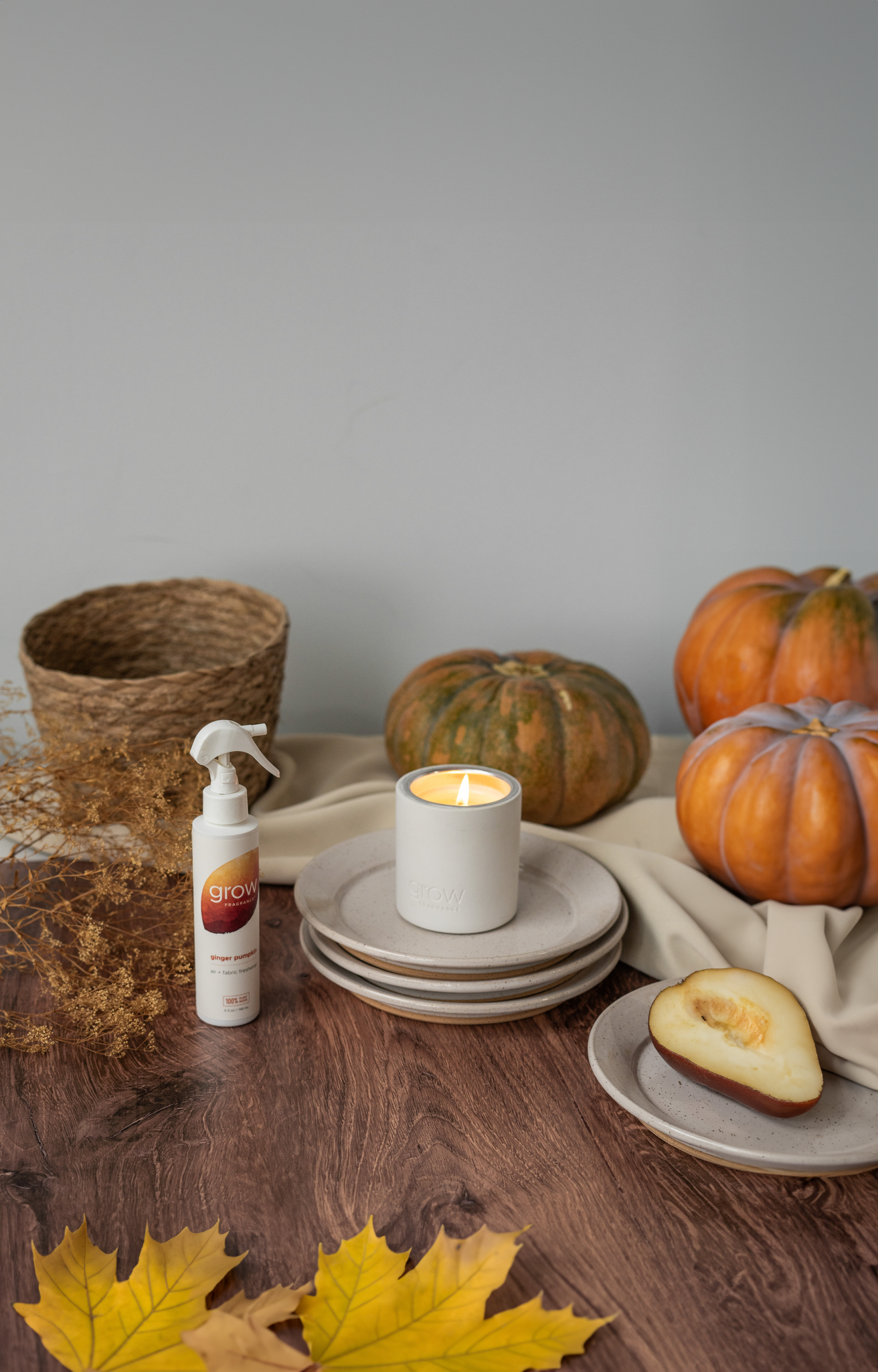 Fall scent pairings Non-toxic air fresheners Non-toxic fabric fresheners Non-toxic candles Cozy home fragrances Autumn ambiance Scent pairing guide Fall home scents Woodland Sage and Ginger Pumpkin scents Fall fragrance combinations
