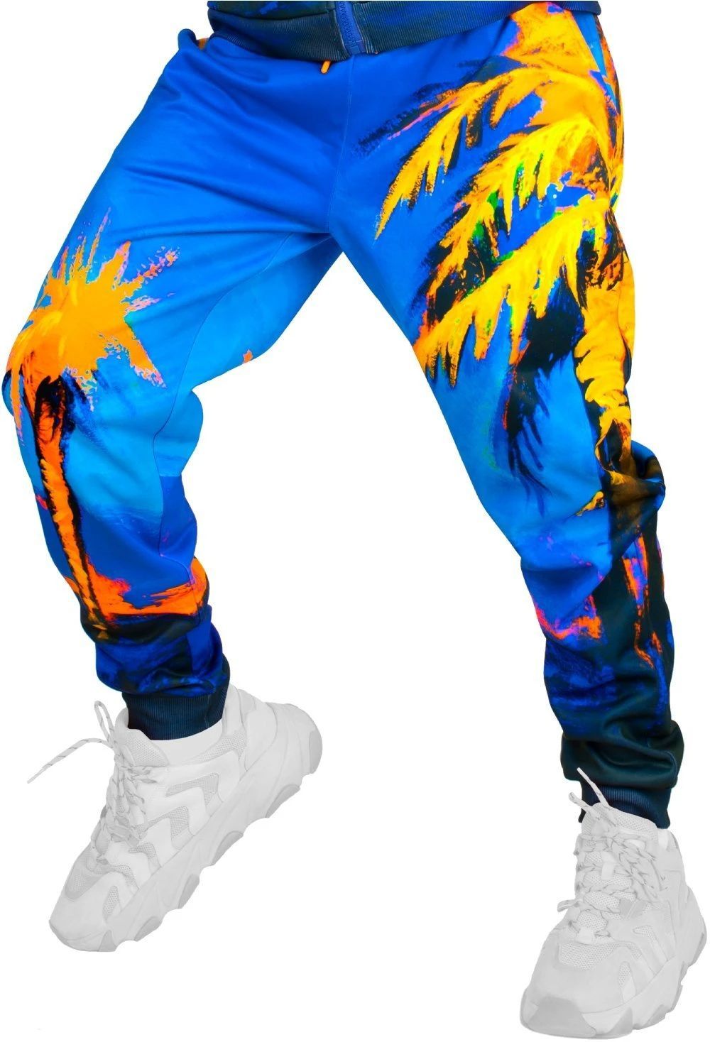  Blacklight Sweatpants Designed Blacklight Glow Hawaii Palms pm1 