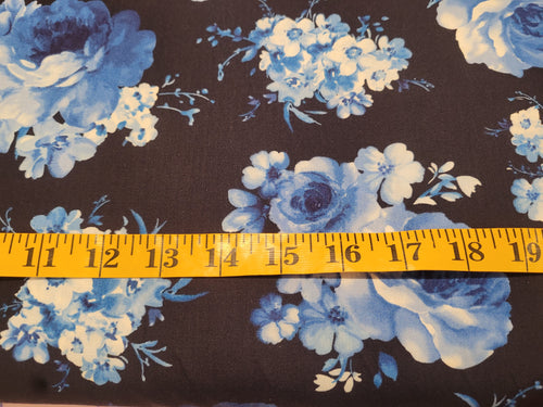 Rivka Reversible Square Necktop Novelty Blue Reversible fabric, XL