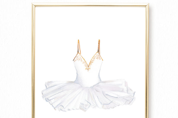 Ballerina White and Gold Dress