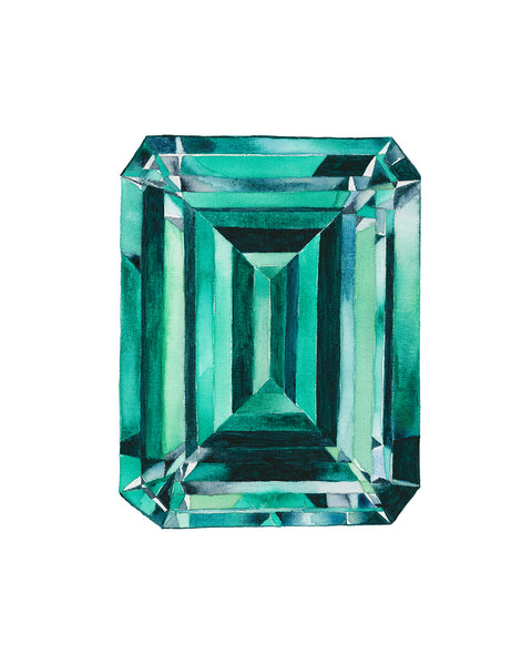 Emerald Watercolor Painting 