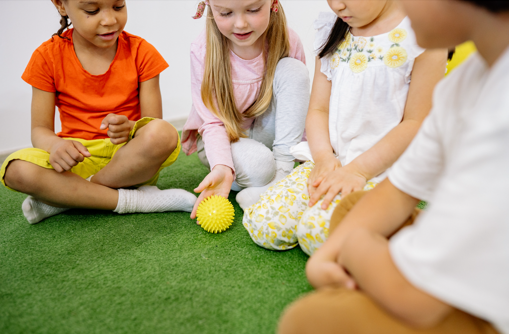 kids passing a ball