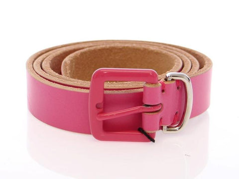 Dolce & Gabbana Pink Leather Logo Belt - Women's Gabbana Leather Belt