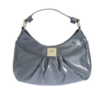 Gray Patent Hobo Shoulder Bage From GF Ferre on LUXEWOW.COM - LUXEWOW.COM Blogs