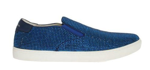 Dolce & Gabbana Blue Canvas Dress Sneakers for Men ON SALE