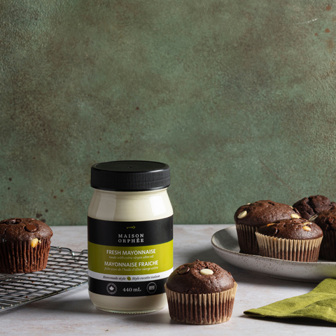 recipe for chocolate muffins with fresh mayonnaise maison orphée