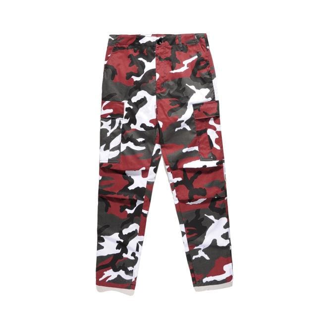 supreme red camo pants