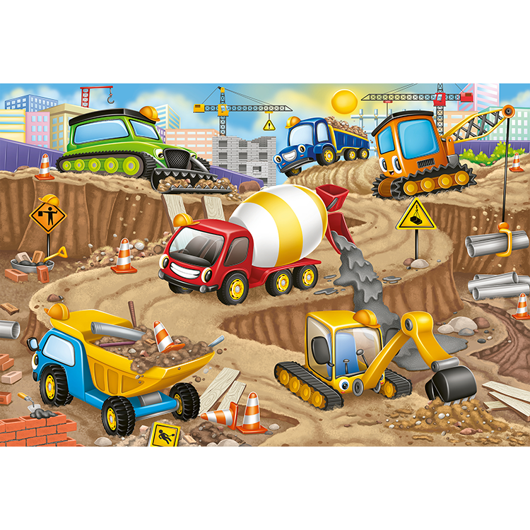 Dueling Cars - 24pc Shaped Floor Puzzle – Josh's Toys & Games