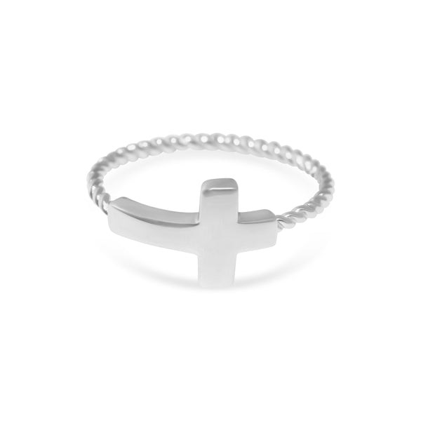 Stuller Accented Cross Rope Ring R43092:601:P 14KY - Rings, Atlanta West  Jewelry