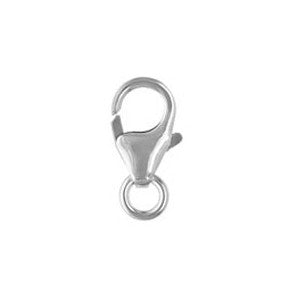 Sterling Silver Trigger Clasp w/Ring 6x10mm (5 pcs)