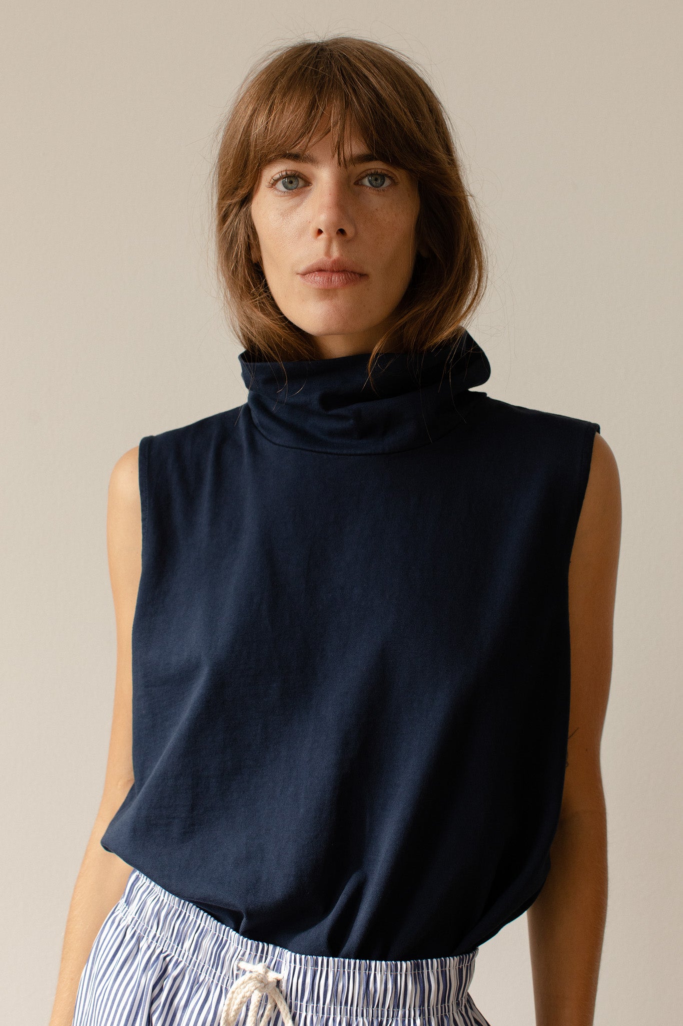 The Jersey Sleeveless Turtleneck