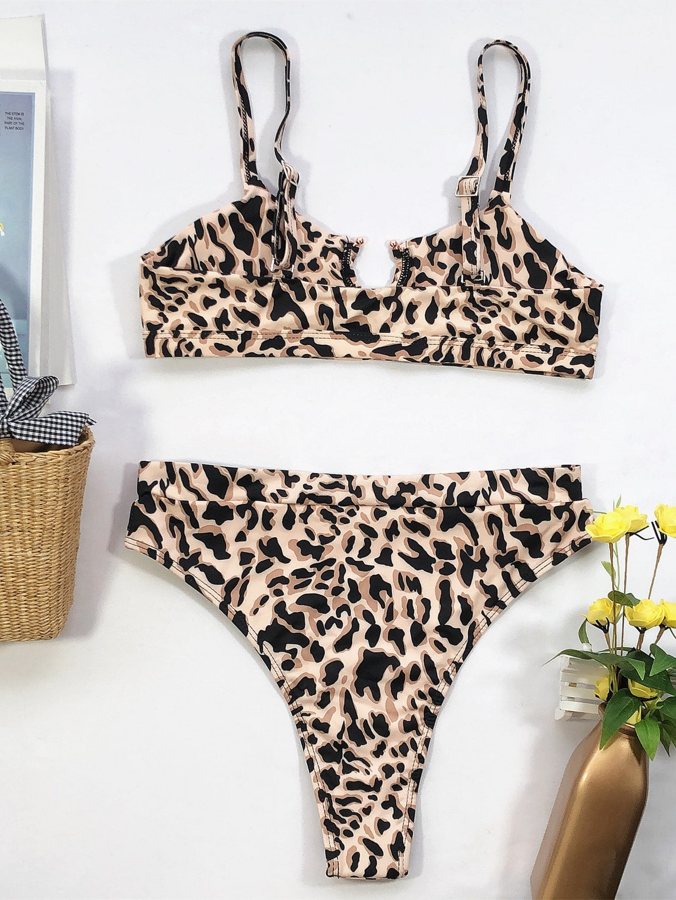 Leopard Print High Waist Bikini | Pomona and Peach