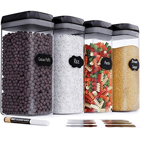 Airtight Food Storage Containers - 5 Piece Set - Air Tight Lid - Kitch –  Dwellza