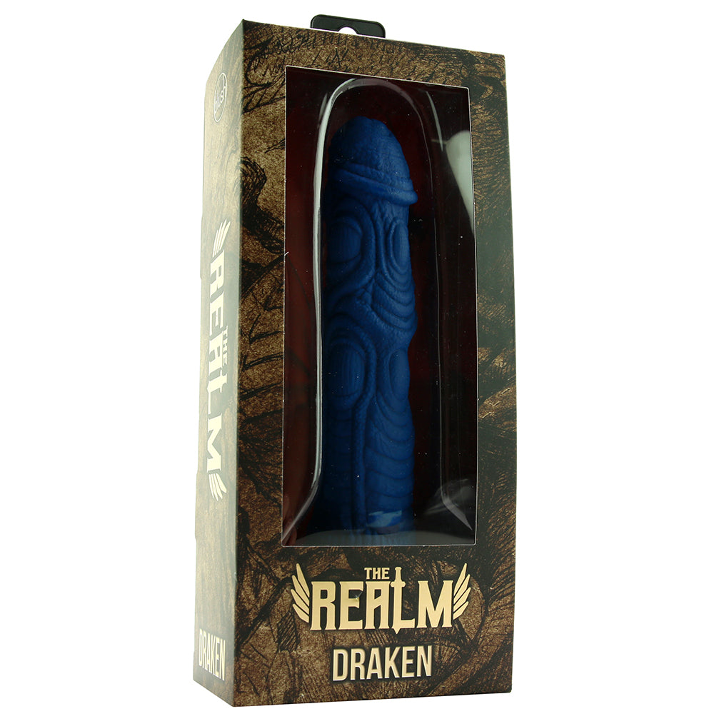 The Realm Draken Lock On Dildo In Blue Blush Drago