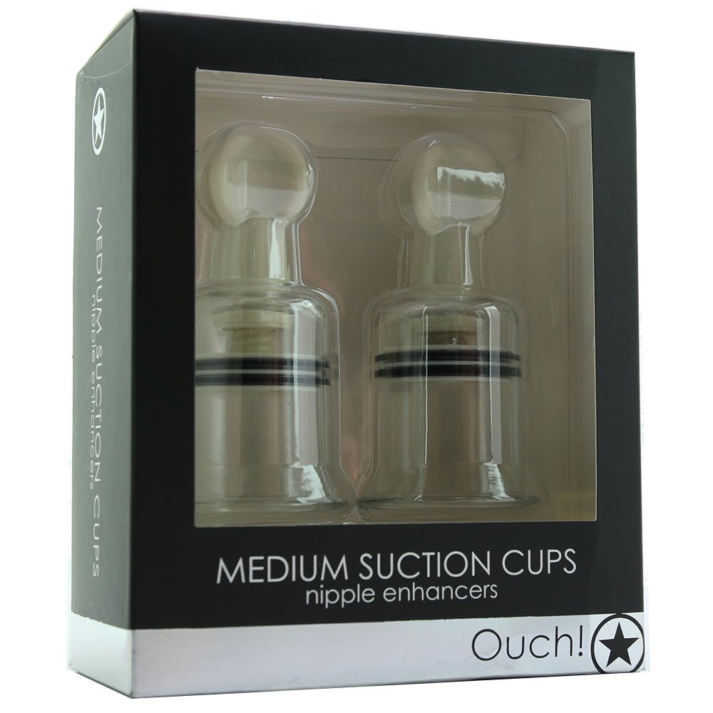 Ouch Medium Suction Cup Nipple Enhancers Shots Toys