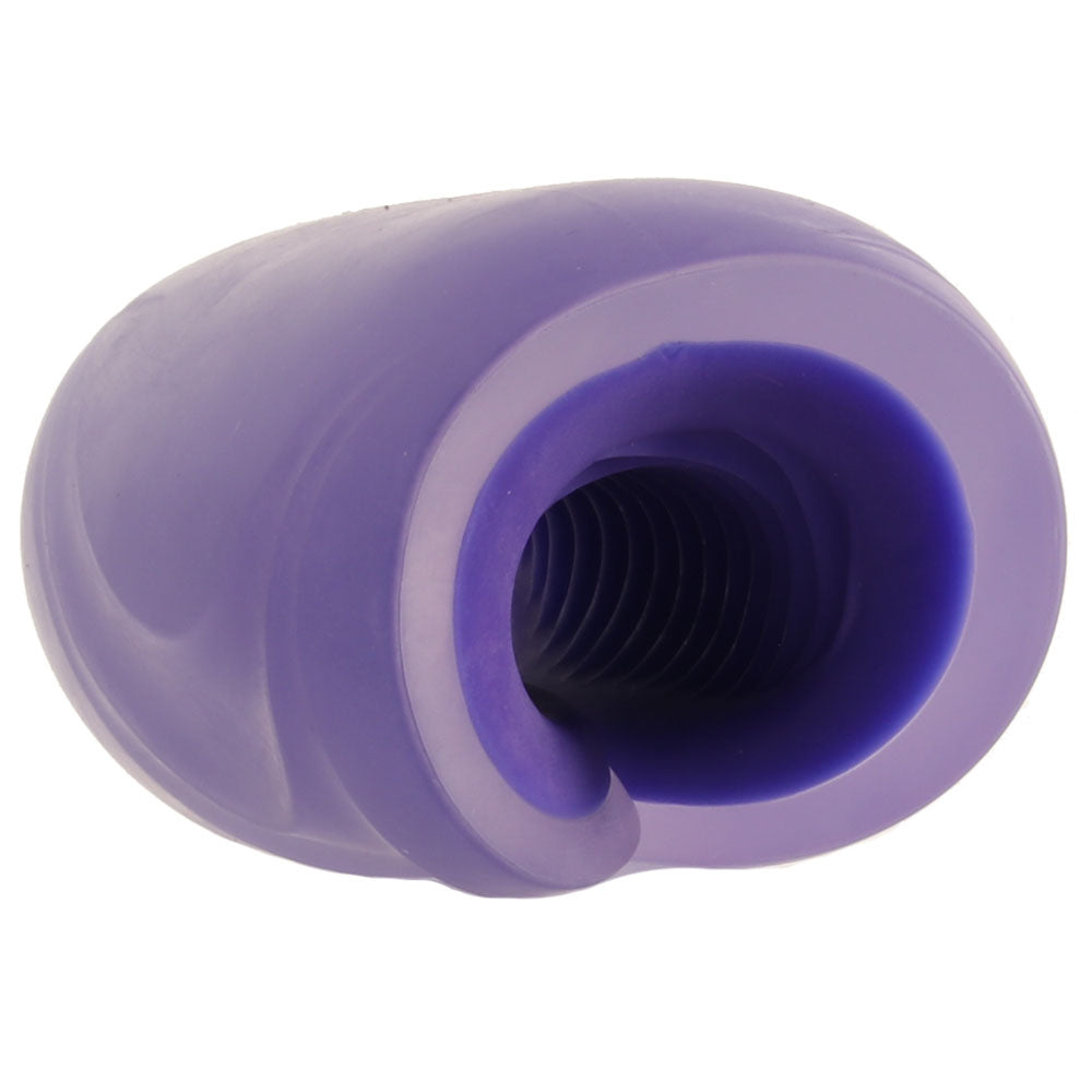 The Gripper Spiral Grip Open Sleeve Masturbator In Purpl