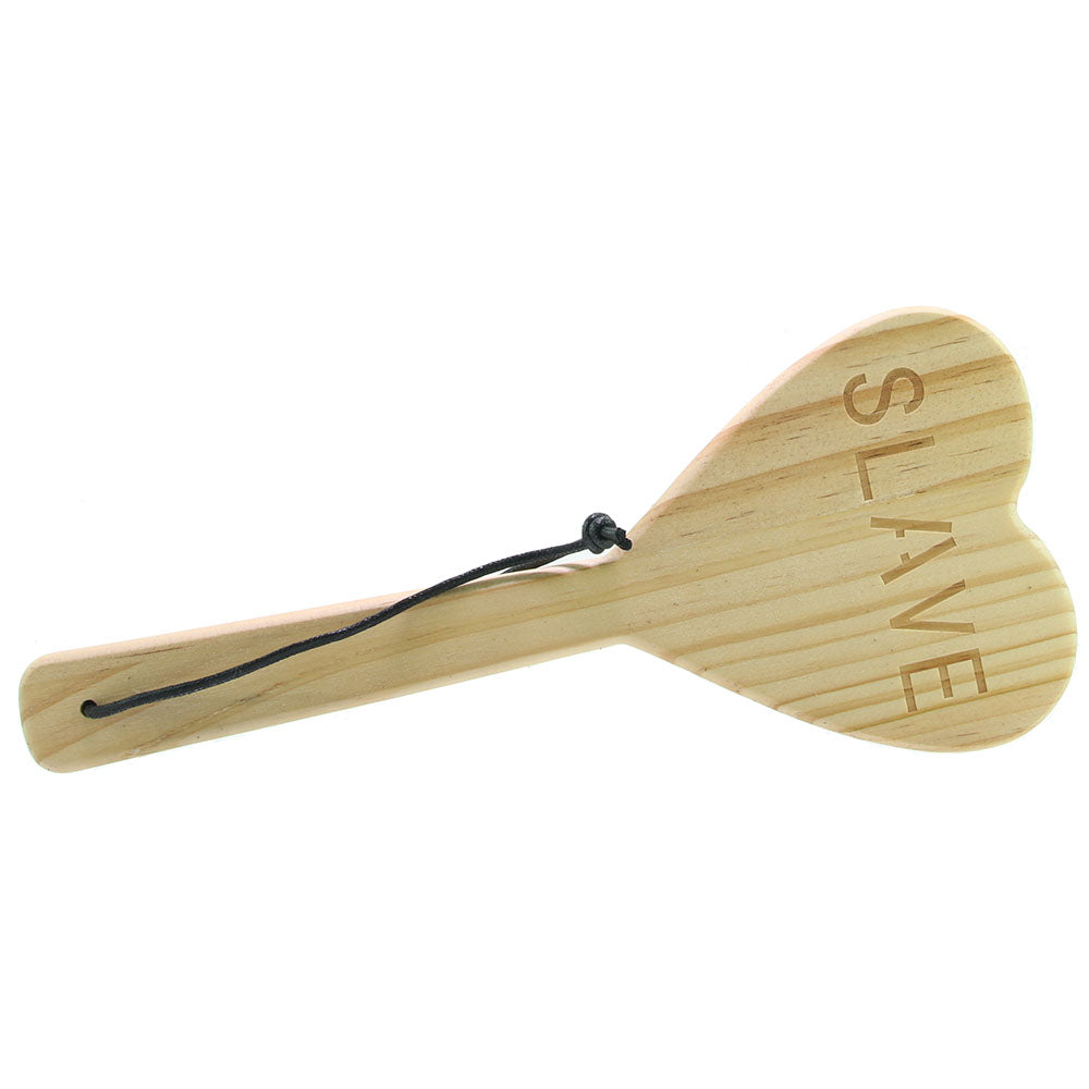 Heart Shaped Wood SLAVE Paddle Spartacus Whips A