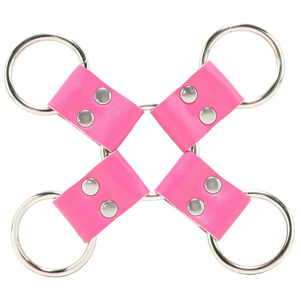 Hand And Leg Cuff Set In Pink Shots Toys Wrist And Ankle