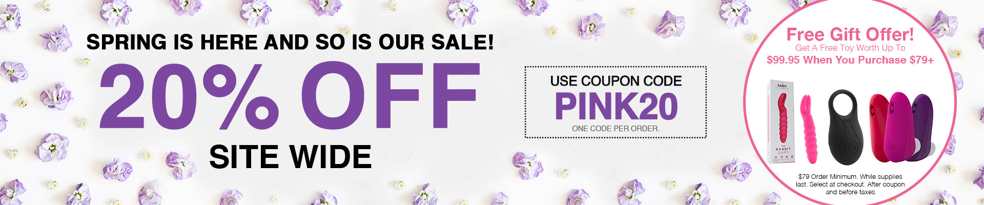 20% Off Site Wide - Use Code PINK20