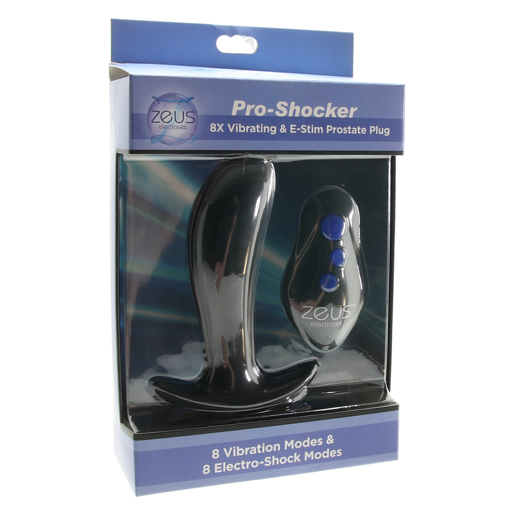 Zeus Pro Shocker Vibrating E Stim Prostate Plug Shop Xr Brands
