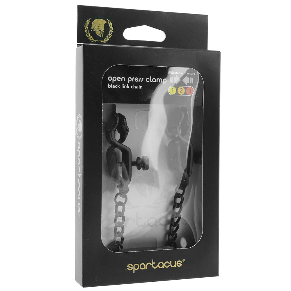 Open Press Nipple Clamps With Black Link Chain Sho