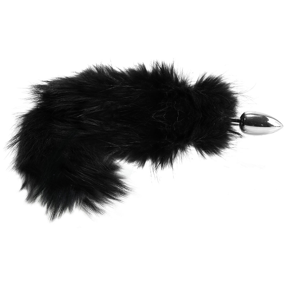 Stainless Steel Butt Plug With Fur Tail In M Shop Rouge Pr