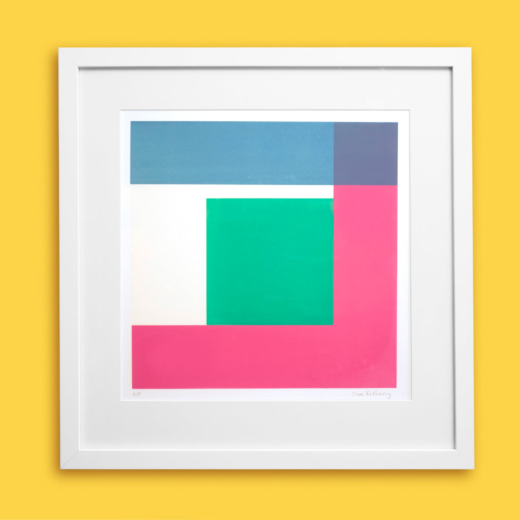 'Green Square' Framed Screen Print