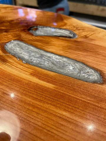 Epoxy on Juniper Table