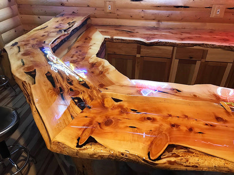 Finished Juniper Bar Top