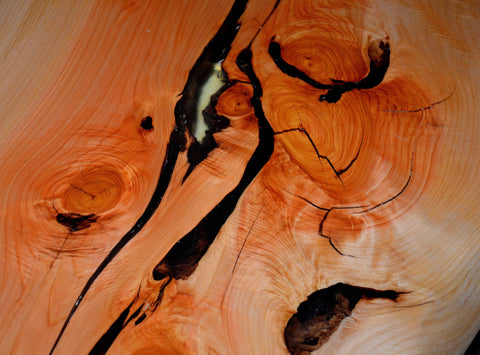 Close Up Epoxy Juniper Tabletop