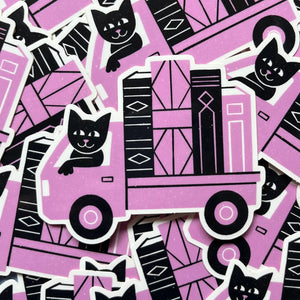 Book Truck Vinyl Sticker - Tia Chucha's Centro Cultural & Bookstore