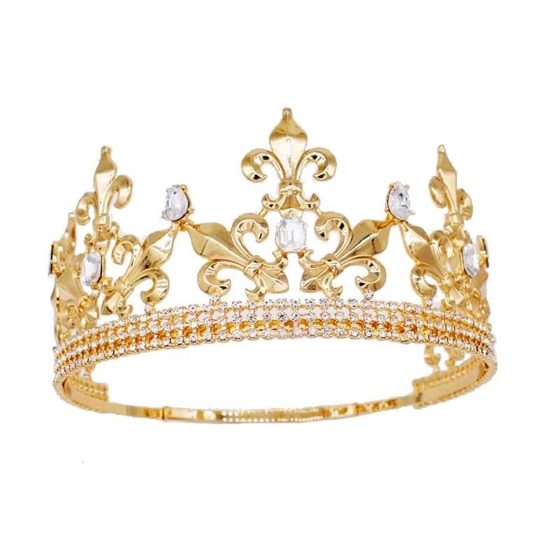 Baroque Royal King Crown For Men Round Costume Hair Accessory – TulleLux  Bridal Crowns & Accessories