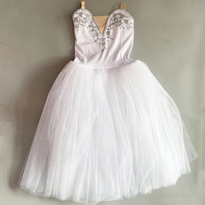 Ballet Dress White Girls Tutu Ballet Long Skirt Ballerina Dance Performance Costume - Tulle Lux Bridal Company